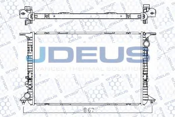 JDEUS 001M34 Радиатор охлаждения двигателя JDEUS для AUDI