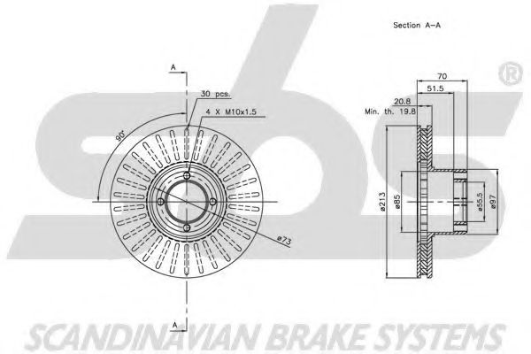 1815201213 sbs Тормозной диск 1815201213 sbs Тормозной диск