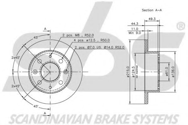 1815202603 sbs Тормозной диск 1815202603 sbs Тормозной диск