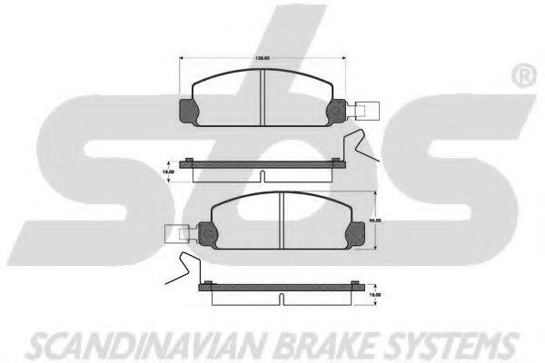 sbs 1501221404 Комплект тормозных колодок, дисковый тормоз 