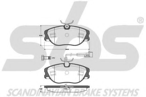 sbs 1501222350 Тормозные колодки SBS для LANCIA