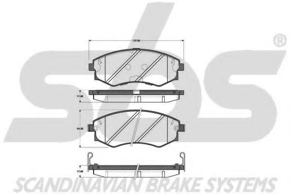 sbs 1501223406 Тормозные колодки SBS для HYUNDAI