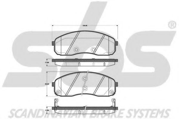 sbs 1501223522 Тормозные колодки SBS для KIA SEDONA