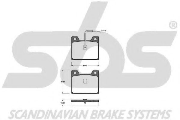 sbs 1501223705 Комплект тормозных колодок, дисковый тормоз 
