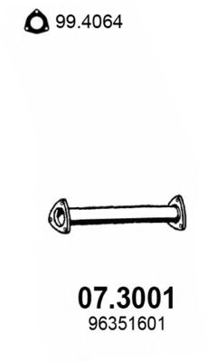 ASSO 073001 Труба выхлопного газа 