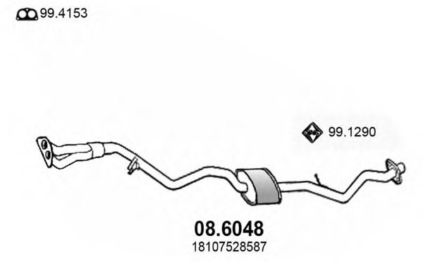 ASSO 086048 Глушитель выхлопных газов для BMW 1