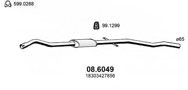 ASSO 086049 Глушитель выхлопных газов для BMW X3