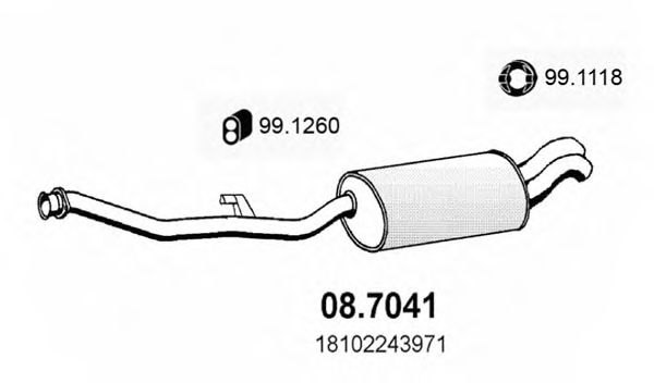 ASSO 087041 Глушитель выхлопных газов для BMW