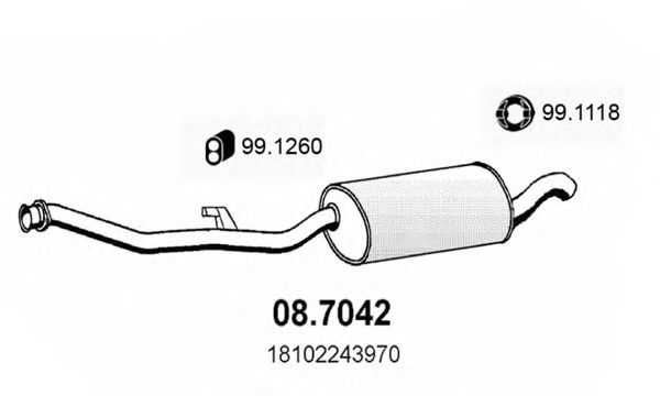 ASSO 087042 Глушитель выхлопных газов для BMW