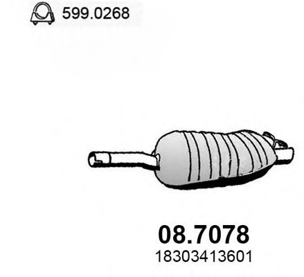 ASSO 087078 Глушитель выхлопных газов для BMW X3
