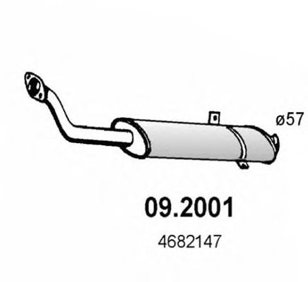 ASSO 092001 Глушитель выхлопных газов для CHRYSLER