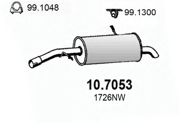 ASSO 107053 Глушитель выхлопных газов для CITROEN