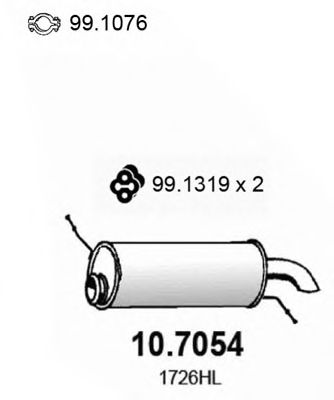 ASSO 107054 Глушитель выхлопных газов для CITROEN