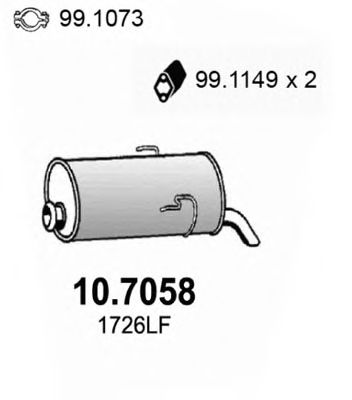 ASSO 107058 Глушитель выхлопных газов для CITROEN