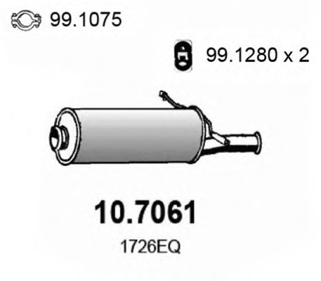 ASSO 107061 Глушитель выхлопных газов для CITROEN