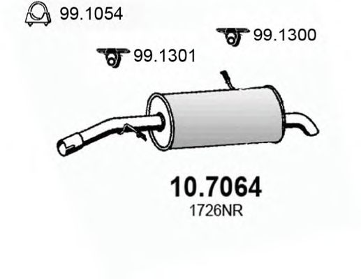 ASSO 107064 Глушитель выхлопных газов для CITROEN