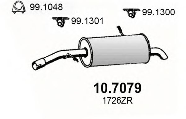 ASSO 107079 Глушитель выхлопных газов для CITROEN