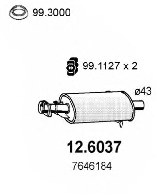 ASSO 126037 Глушитель выхлопных газов для FIAT TIPO