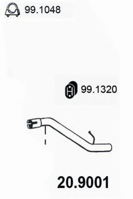 ASSO 209001 Труба выхлопного газа 