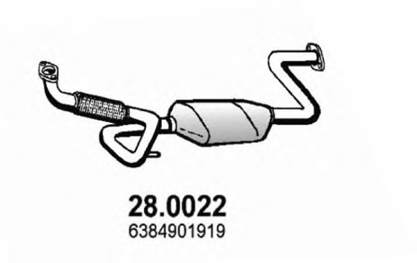 ASSO 280022 Катализатор для MERCEDES-BENZ VITO