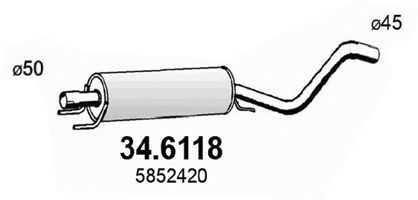 ASSO 346118 Глушитель выхлопных газов ASSO для OPEL