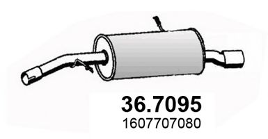 36.7095 ASSO Глушитель выхлопных газов конечный 36.7095 ASSO Глушитель выхлопных газов конечный