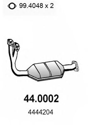 ASSO 440002 Катализатор для SAAB