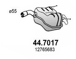 ASSO 447017 Глушитель выхлопных газов для SAAB