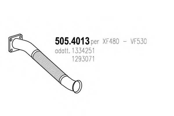 ASSO 5054013 Гофра глушителя для DAF