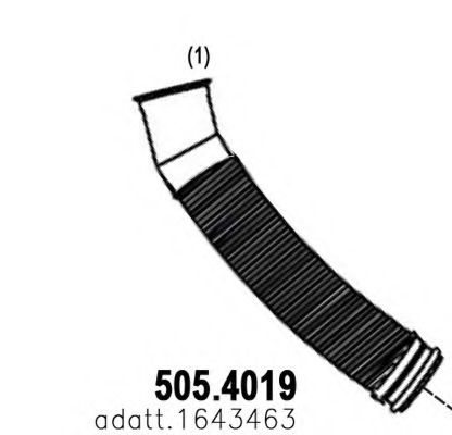 ASSO 5054019 Гофра глушителя для DAF