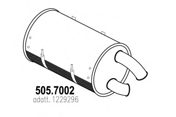 ASSO 5057002 Глушитель выхлопных газов для DAF