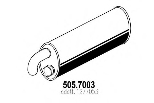 ASSO 5057003 Глушитель выхлопных газов для DAF 85