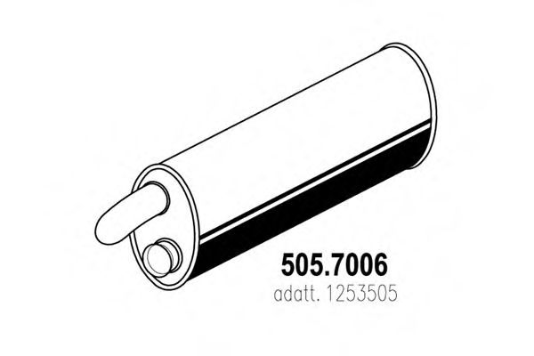 ASSO 5057006 Глушитель выхлопных газов для DAF