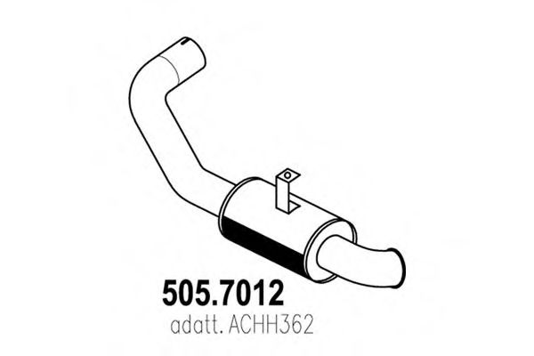 ASSO 5057012 Глушитель выхлопных газов для DAF