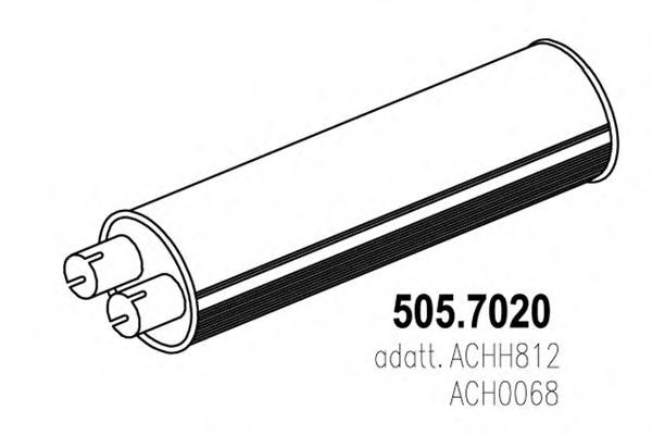 ASSO 5057020 Глушитель выхлопных газов для DAF