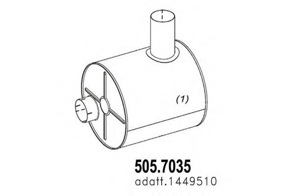ASSO 5057035 Глушитель выхлопных газов для DAF