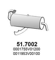 ASSO 517002 Глушитель выхлопных газов для SMART