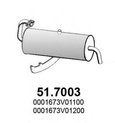 ASSO 517003 Глушитель выхлопных газов для SMART