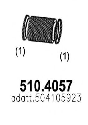 ASSO 5104057 Гофра глушителя для DAF