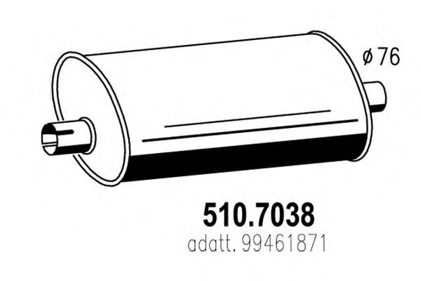 ASSO 5107038 Глушитель выхлопных газов для IVECO