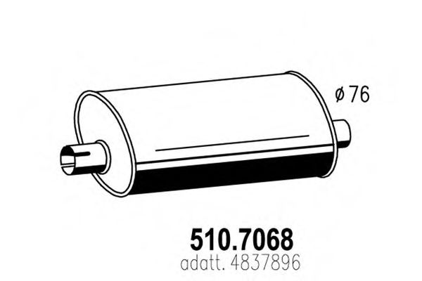 ASSO 5107068 Глушитель выхлопных газов для IVECO