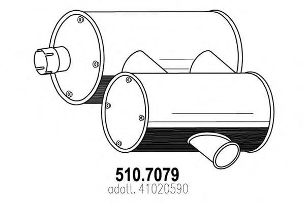 ASSO 5107079 Глушитель выхлопных газов для IVECO