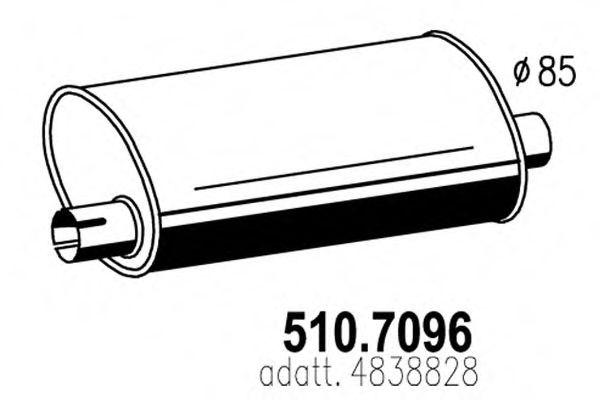 ASSO 5107096 Глушитель выхлопных газов для IVECO