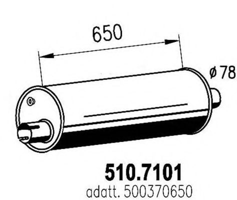 ASSO 5107101 Глушитель выхлопных газов для IVECO
