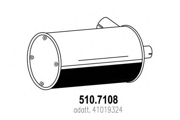 ASSO 5107108 Глушитель выхлопных газов для IVECO