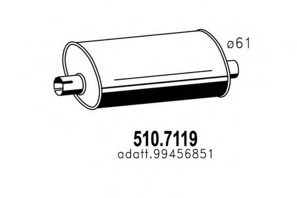 ASSO 5107119 Глушитель выхлопных газов для IVECO