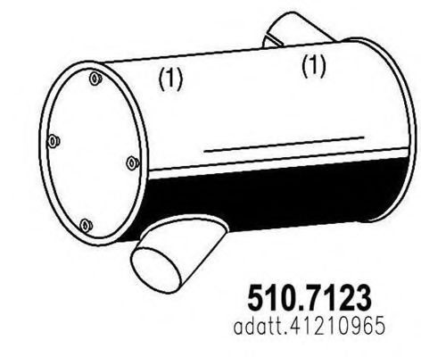 ASSO 5107123 Глушитель выхлопных газов для IVECO