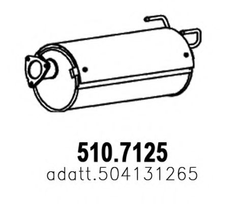 ASSO 5107125 Глушитель выхлопных газов для IVECO