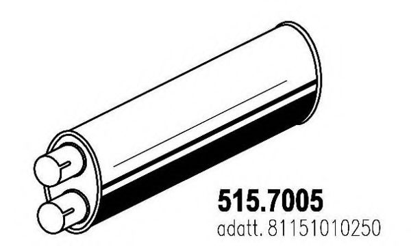 ASSO 5157005 Глушитель выхлопных газов для MAN
