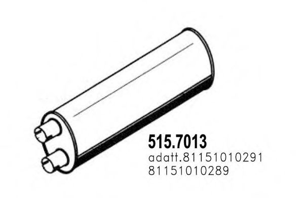 ASSO 5157013 Глушитель выхлопных газов для MAN M